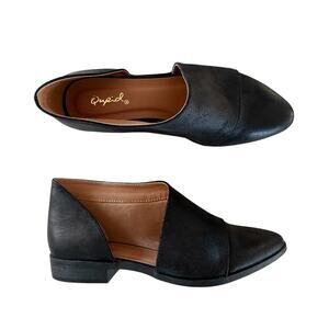 Qupid Flats Slip on 5.5 vegan loafer shoes minimal minimalist slides casual chic